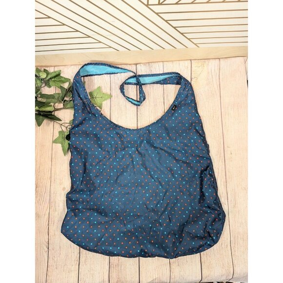 Nike Mesh Shoulder Reversible Sports Gym Workout Beach Bag Tote Blue Teal Logo - Picture 2 of 8